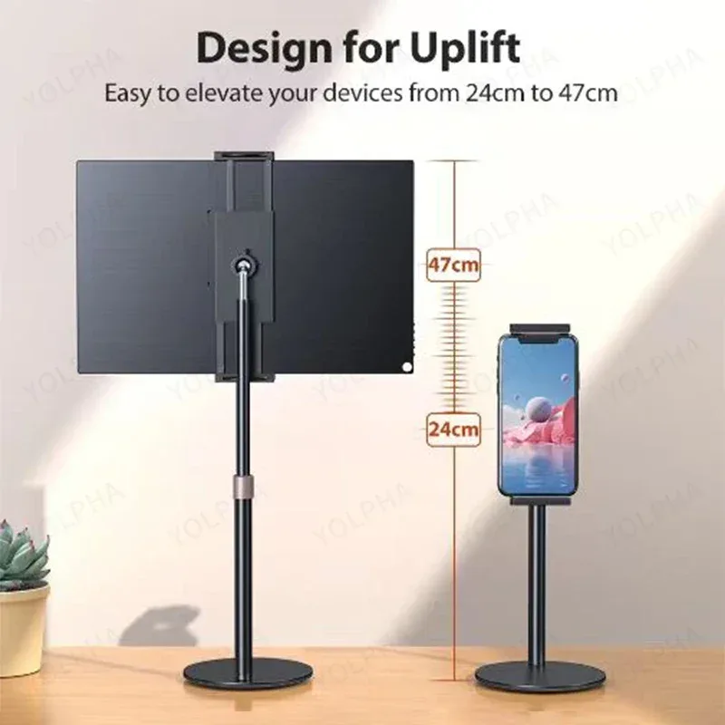 Support universel réglable pour tablette et smartphone avec base ronde - Image 5