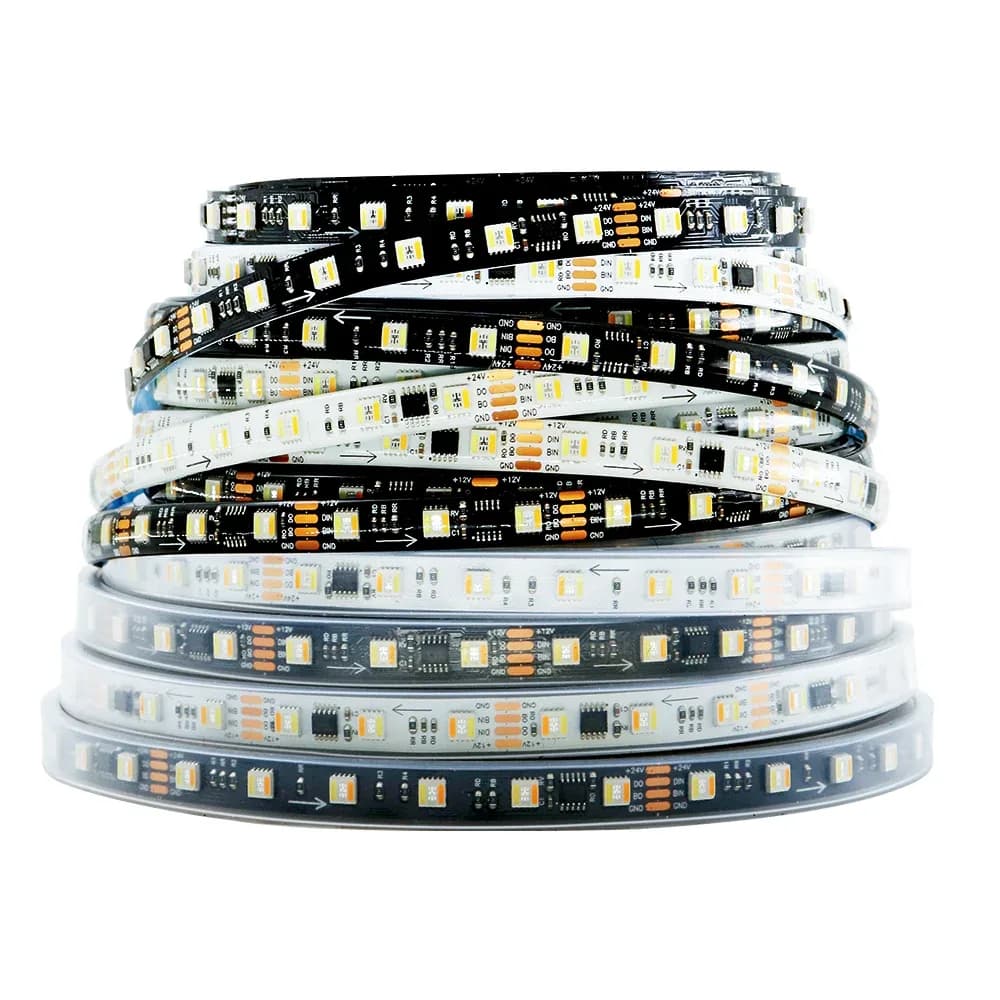 Ruban LED Adressable 5-en-1 WS2805 RGBW+CCT, 60 LED/m, SMD 5050, 12V/24V