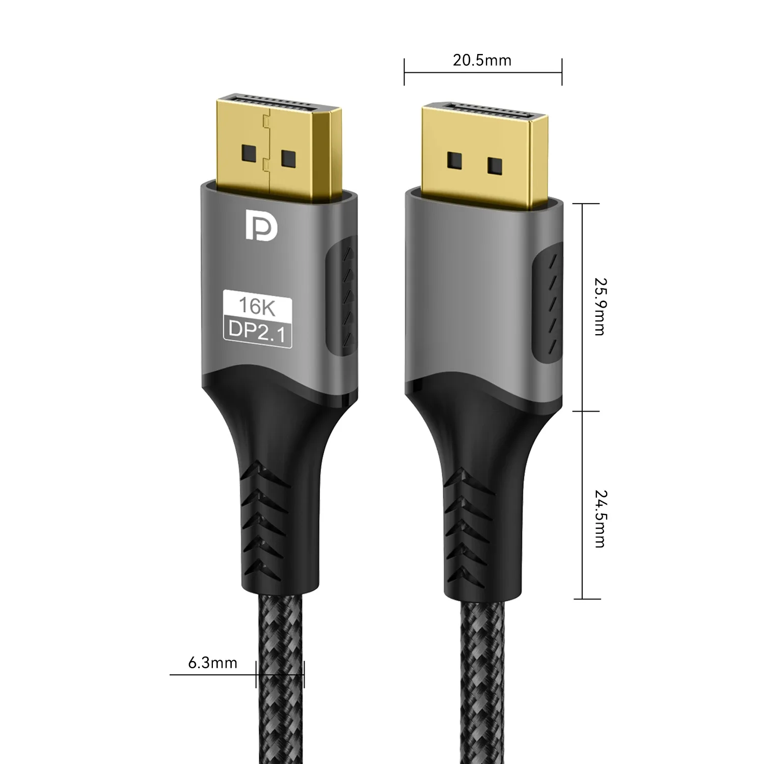 Câble DisplayPort 2.1 80Gbps - 16K@30Hz, 8K@120Hz, 4K - Pour Moniteur Gaming et HDTV - Image 2