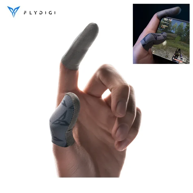 Flydigi P1 – Doigtiers de Jeu Professionnels en Fibre d'Argent 40D, Haute Sensibilité, Ultra-fins
