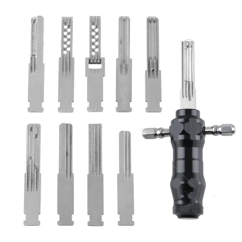 Ensemble professionnel d'outils de serrurerie en acier : Clés à empreinte en feuille d'étain