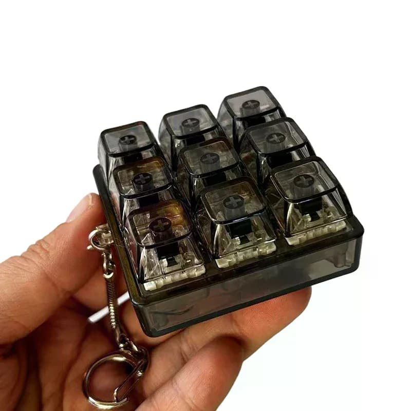 Testeur de switches pour clavier mécanique (4/9 touches) - Porte-clés anti-stress à LED - Image 3