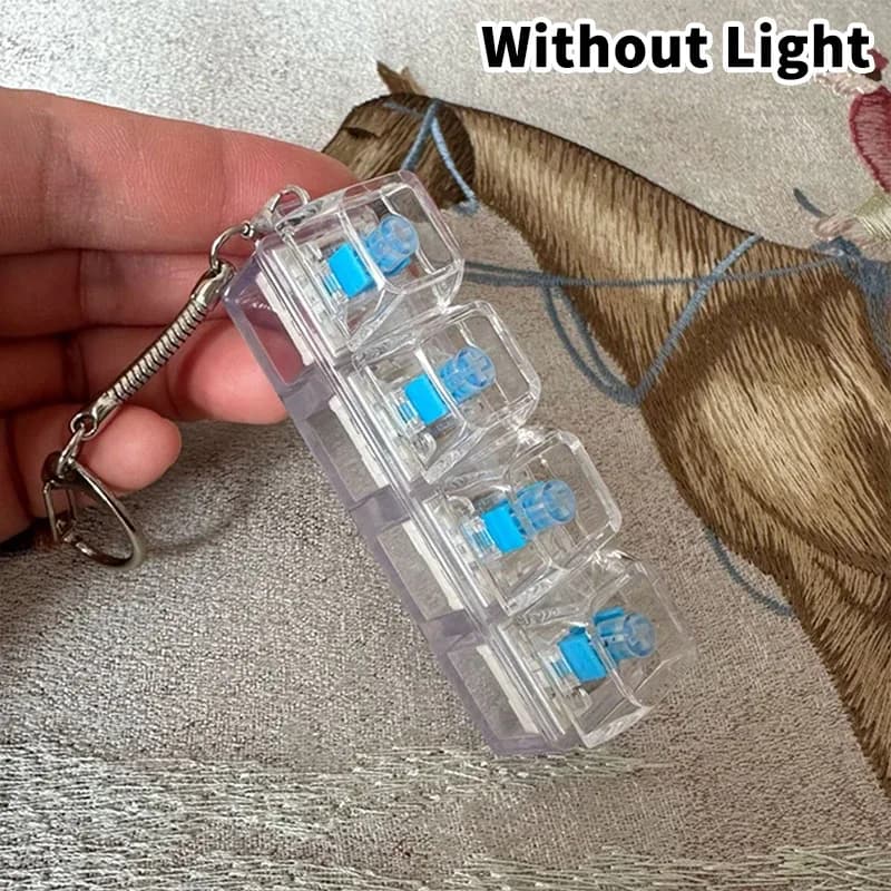 Testeur de switches pour clavier mécanique (4/9 touches) - Porte-clés anti-stress à LED slide 12