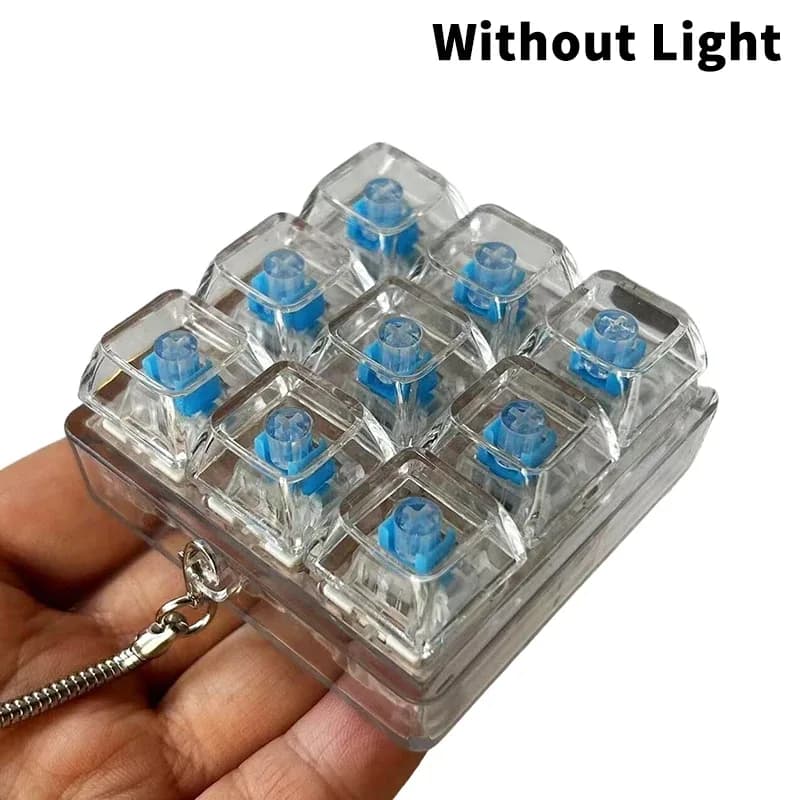 Testeur de switches pour clavier mécanique (4/9 touches) - Porte-clés anti-stress à LED slide 7