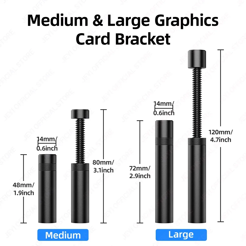Support de carte graphique JEYI en aluminium, réglable et anti-affaissement - Image 3