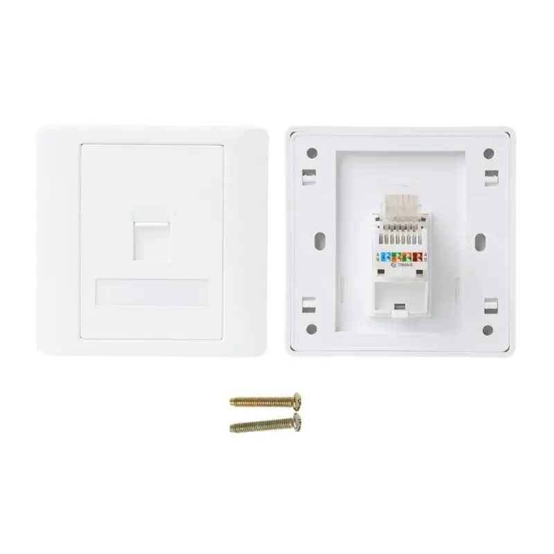 Plaque murale réseau RJ45 CAT5E - Type 86 - 1 à 6 ports - Image 2