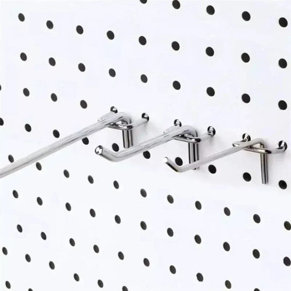 Lot de 50 crochets pour panneaux perforés en acier au carbone, 3,3 mm - Image 1