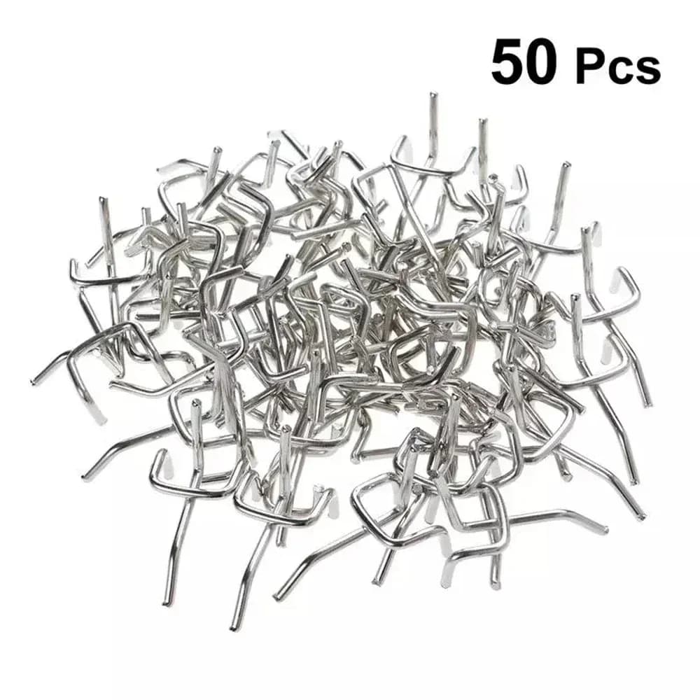Lot de 50 crochets pour panneaux perforés en acier au carbone, 3,3 mm - Image 3
