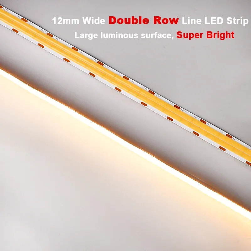 Ruban LED COB Double Rangée Haute Luminosité 10 000 lm - 600 LED/m - IRC 90 - Variable - 24V (3000K/4000K/6500K) - Image 2