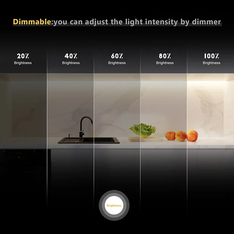 Ruban LED COB Double Rangée Haute Luminosité 10 000 lm - 600 LED/m - IRC 90 - Variable - 24V (3000K/4000K/6500K) - Image 5