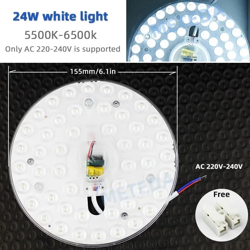 Panneau LED circulaire pour plafonnier, 12W à 36W, 220V-240V slide 8