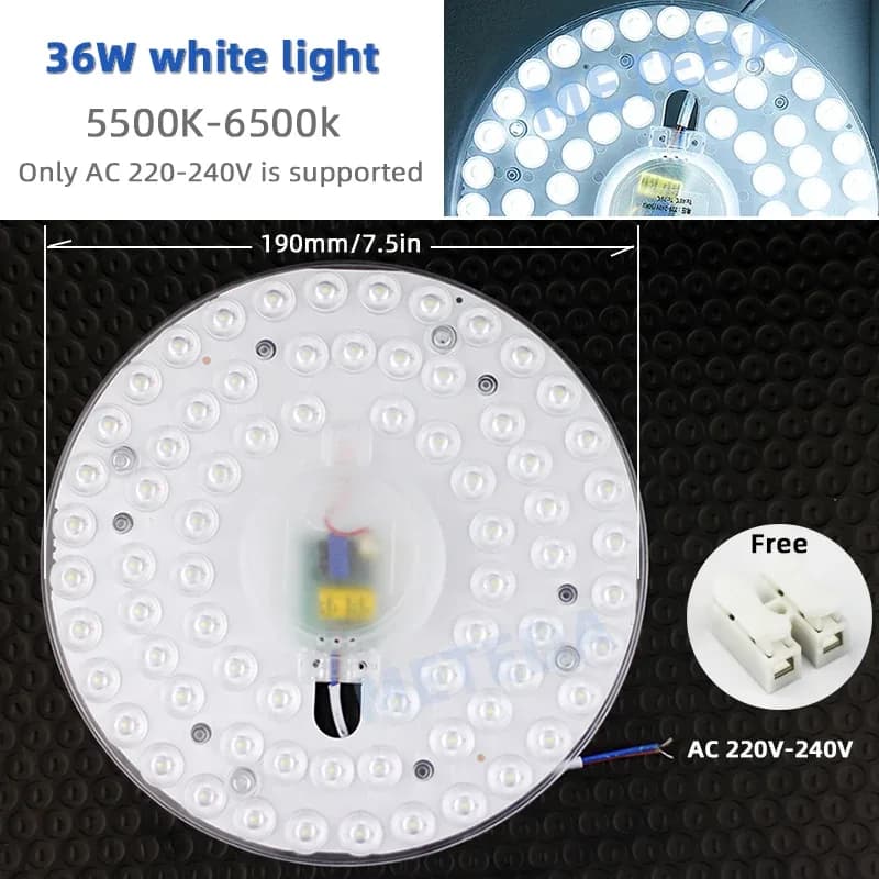 Panneau LED circulaire pour plafonnier, 12W à 36W, 220V-240V slide 7