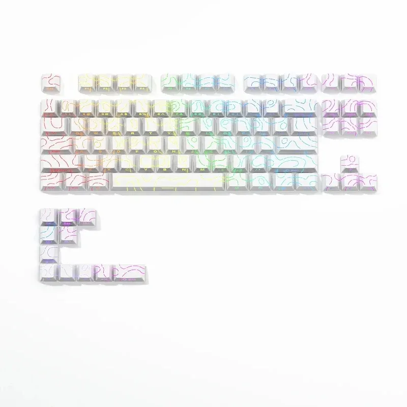 Keycaps PBT à dégradé et lettrage latéral transparent, profil Cherry, pour claviers mécaniques (60% à 100%) slide 16