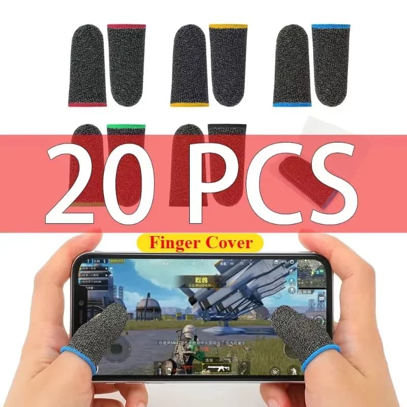 Lot de 20/40 doigtiers de gaming pour jeux mobiles - Antitranspirants et antidérapants