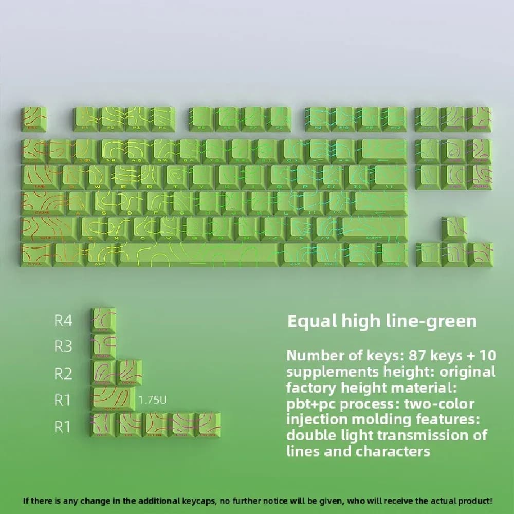Set de touches PBT Noir Topographique 4.0 - Profil Cherry - Double injection latérale RGB - Compatible switches Cherry MX slide 11
