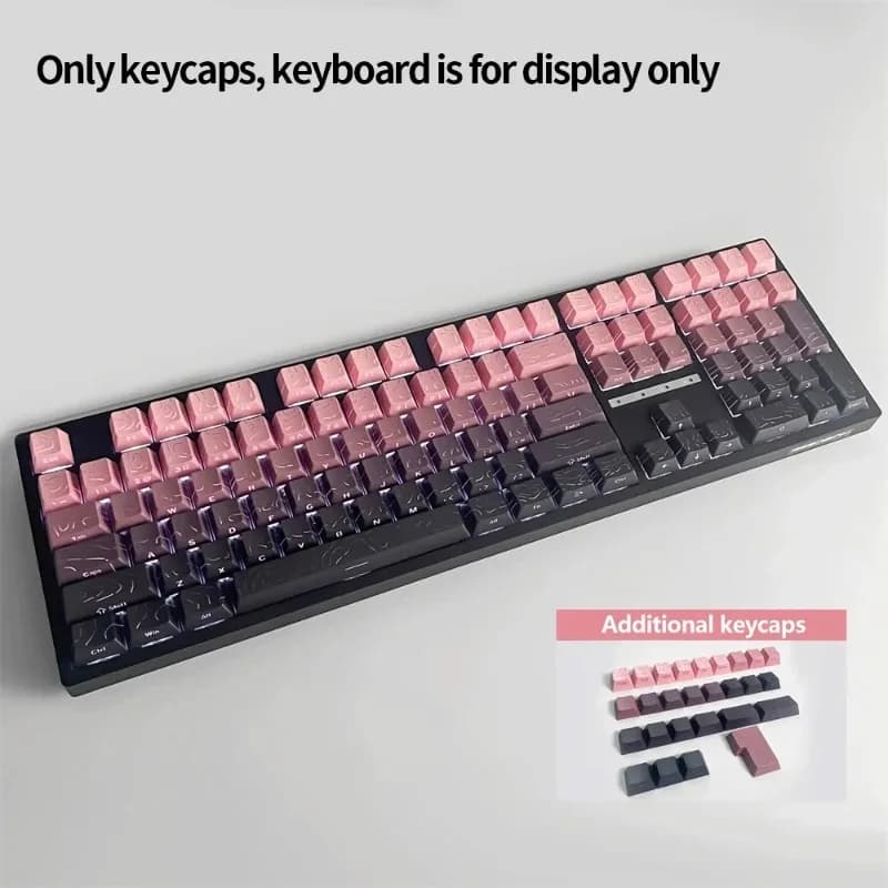 Set de touches PBT Noir Topographique 4.0 - Profil Cherry - Double injection latérale RGB - Compatible switches Cherry MX slide 18