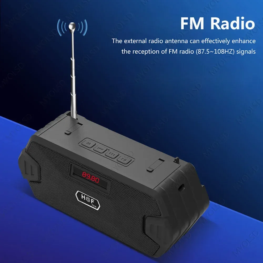 Enceinte Bluetooth portable avec radio FM, ports USB, Micro SD et AUX - Image 3