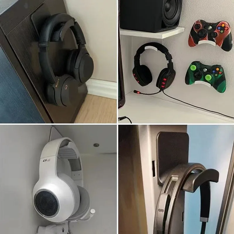 Support de casque adhésif universel pour mur et bureau - Image 5