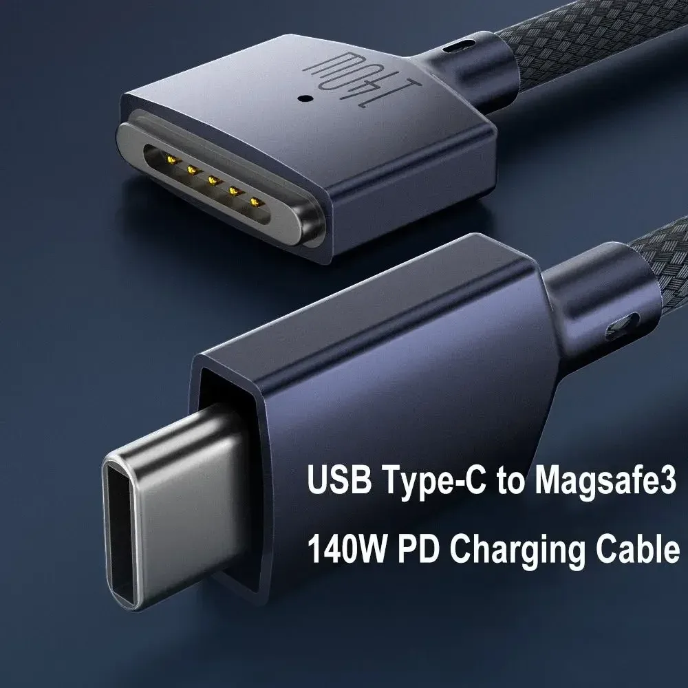 Câble de charge magnétique USB-C vers MagSafe 1/2/3 (140W PD) pour MacBook Air/Pro (A2442, A2485, A2681) - Image 4