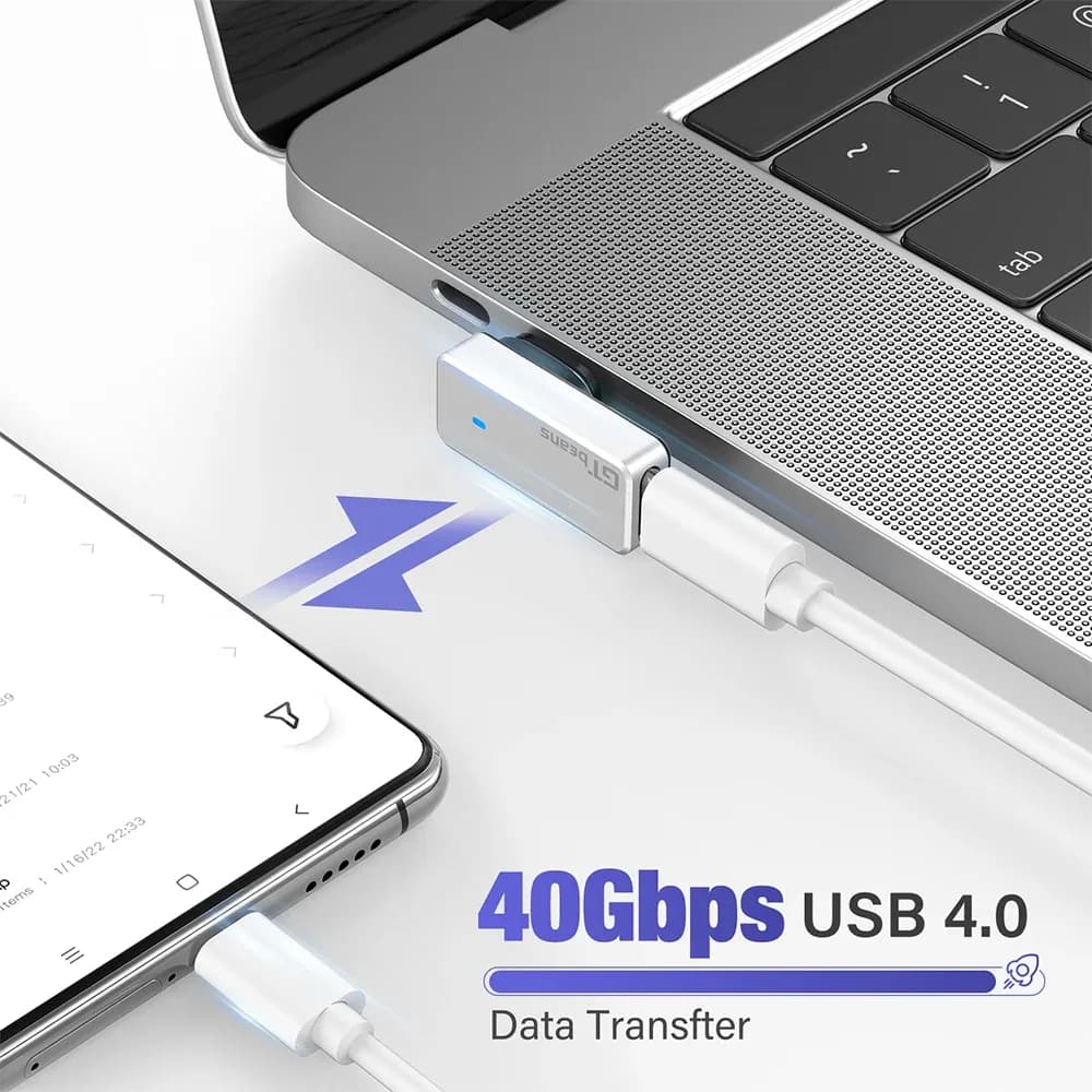 Adaptateur Magnétique USB4 / Thunderbolt 3 (USB-C) - 40Gbps, 240W, 8K@60Hz - Image 4
