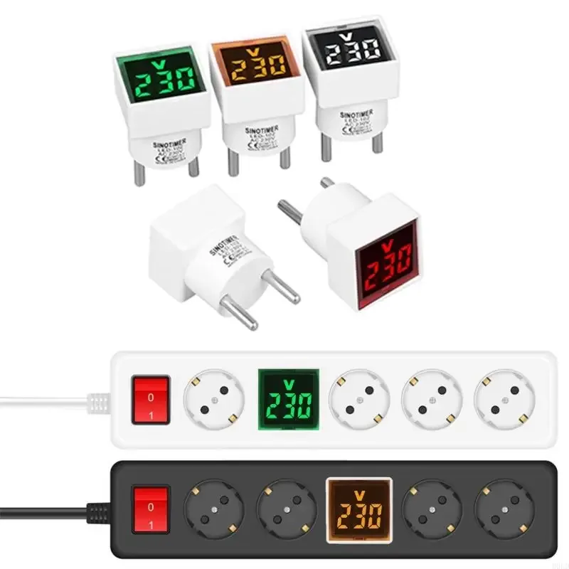 Voltmètre numérique LED AC 220V/230V - Format carré
