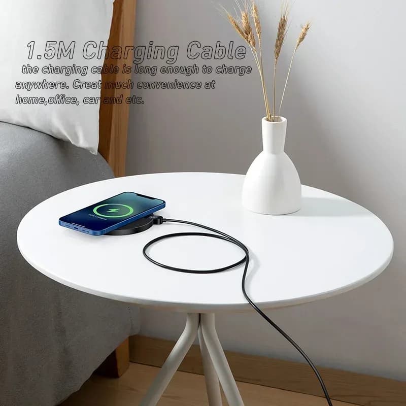 Chargeur sans fil Baseus 15W avec affichage LED pour iPhone, Samsung et AirPods slide 5