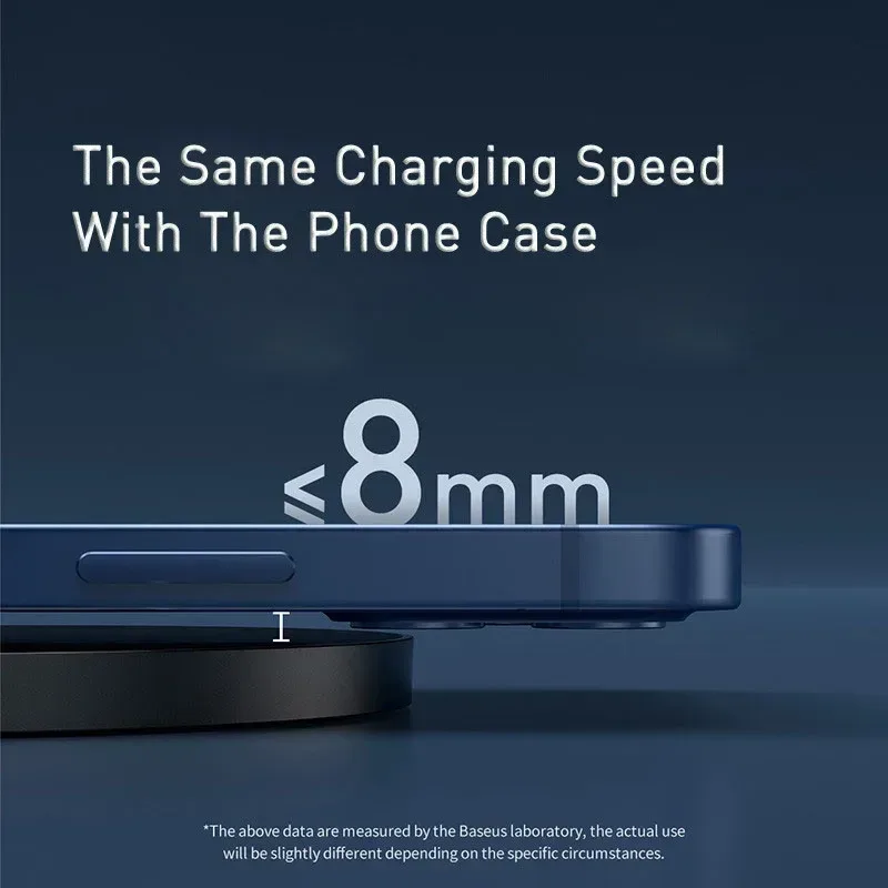 Chargeur sans fil Baseus 15W avec affichage LED pour iPhone, Samsung et AirPods slide 4