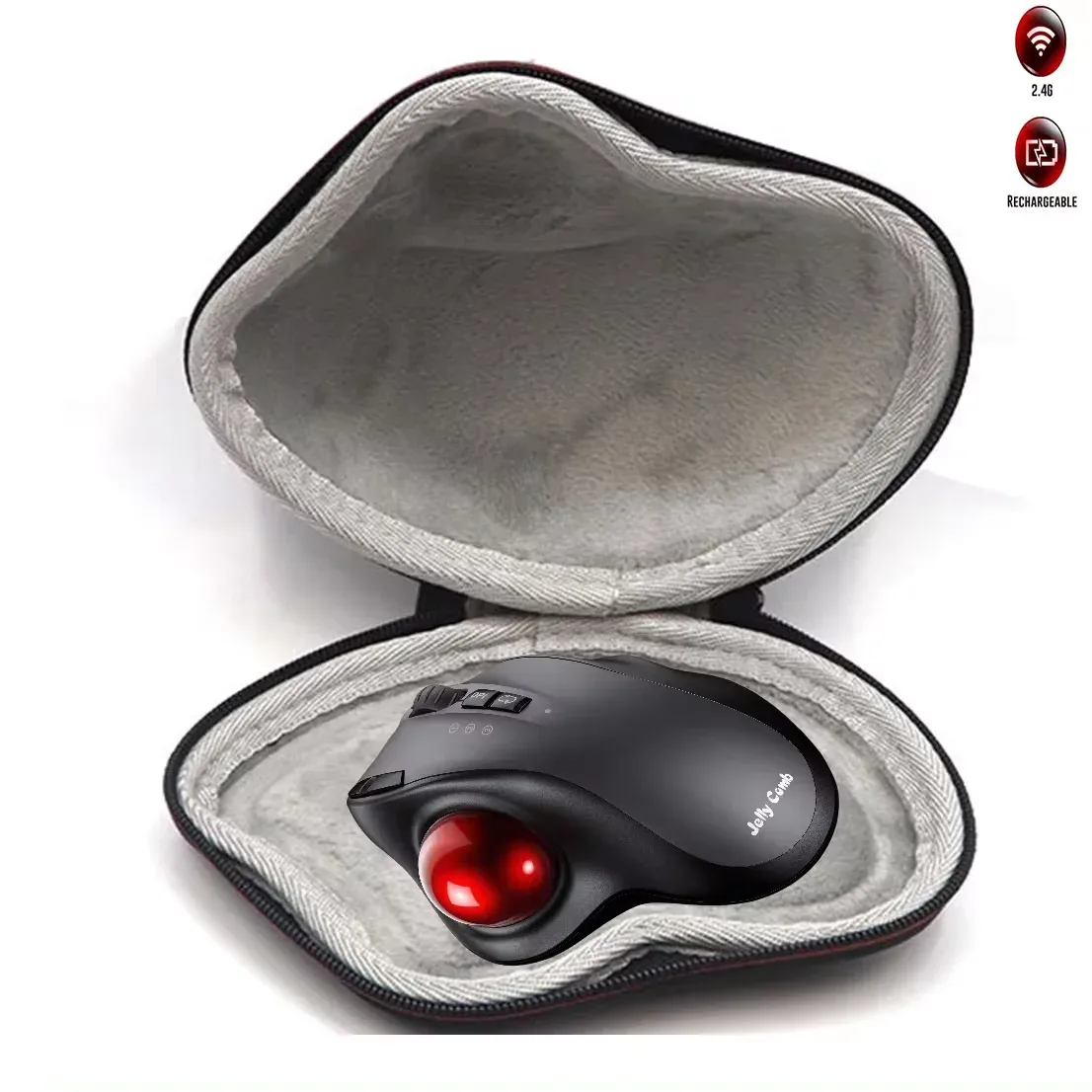 Souris Trackball Ergonomique Verticale Rechargeable - Bluetooth et 2.4G - 2400 DPI avec Étui EVA slide 7