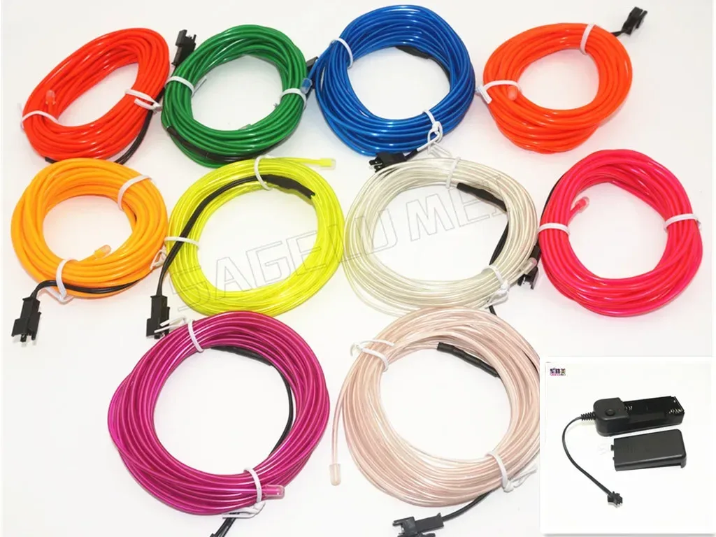Fil EL Lumineux Flexible Étanche 3V/5V/12V (2m/3m/5m) slide 7