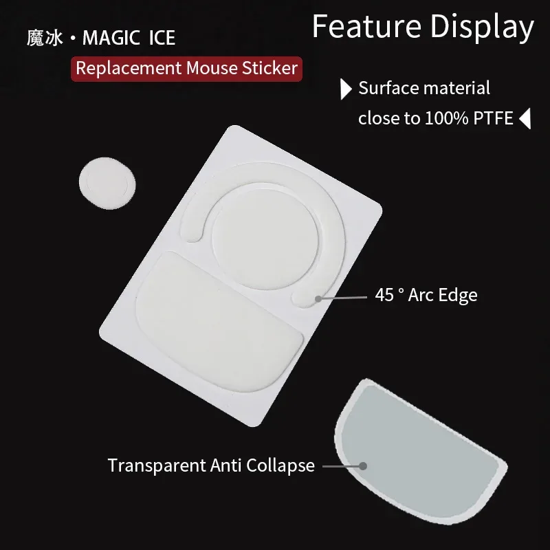 Patins de souris en PTFE InusualWaySports pour Mchose L7 Pro - Surface incurvée anti-affaissement - Image 2
