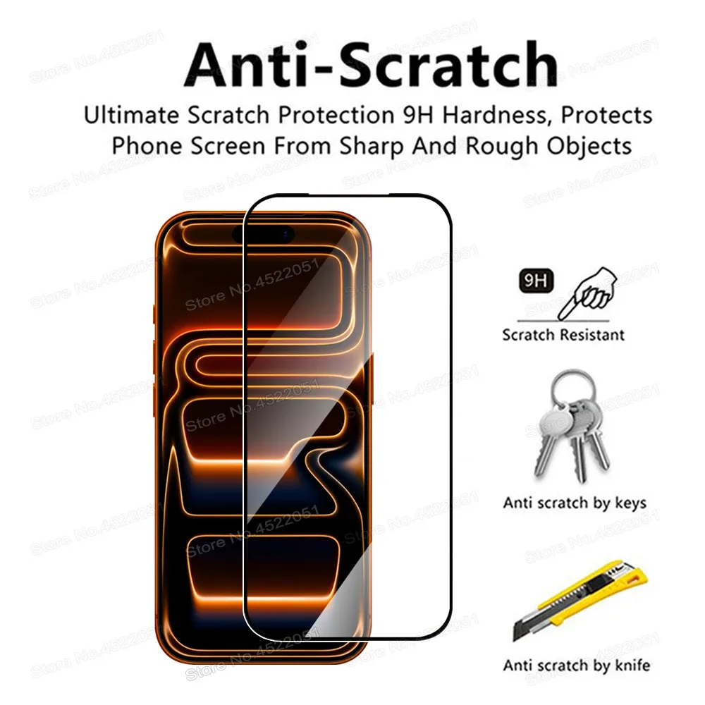 Lot de 10 protections d'écran en verre trempé 9D pour iPhone 11 à 17 Pro Max, Plus, Mini, Air - Image 5