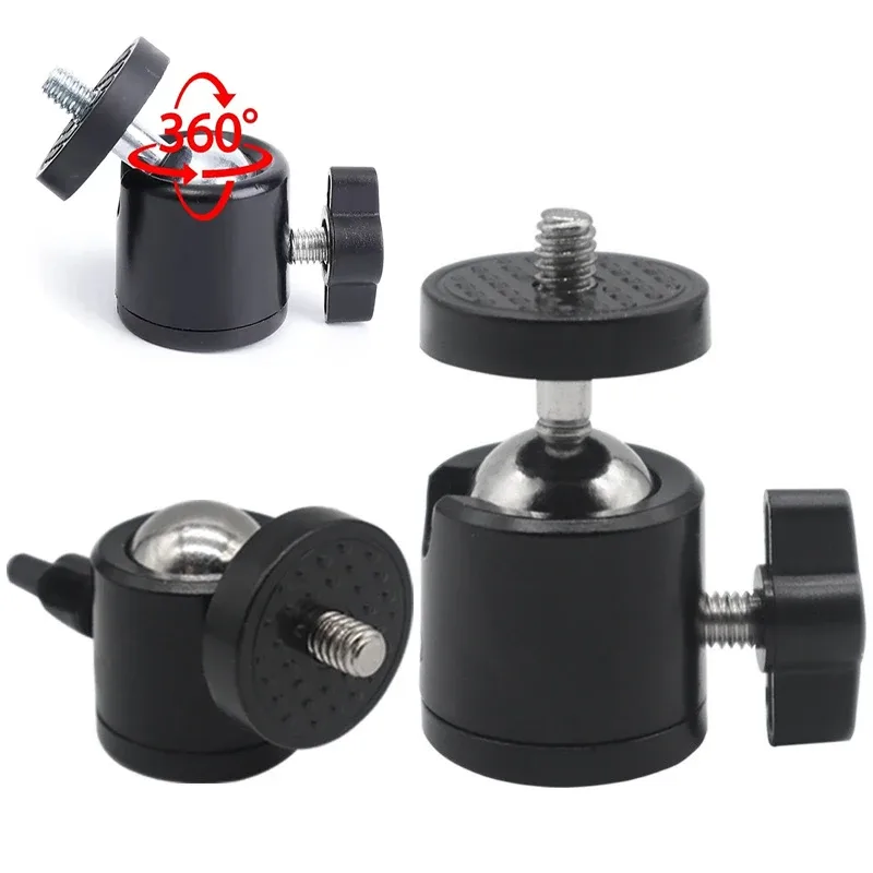 Mini rotule à bille 1/4" universelle pour trépied et caméras
