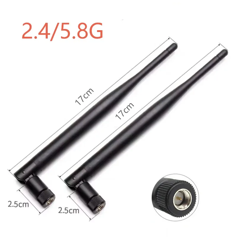 Lot de 2 antennes Wi-Fi et Bluetooth 2,4 GHz à gain élevé avec connecteur SMA slide 8