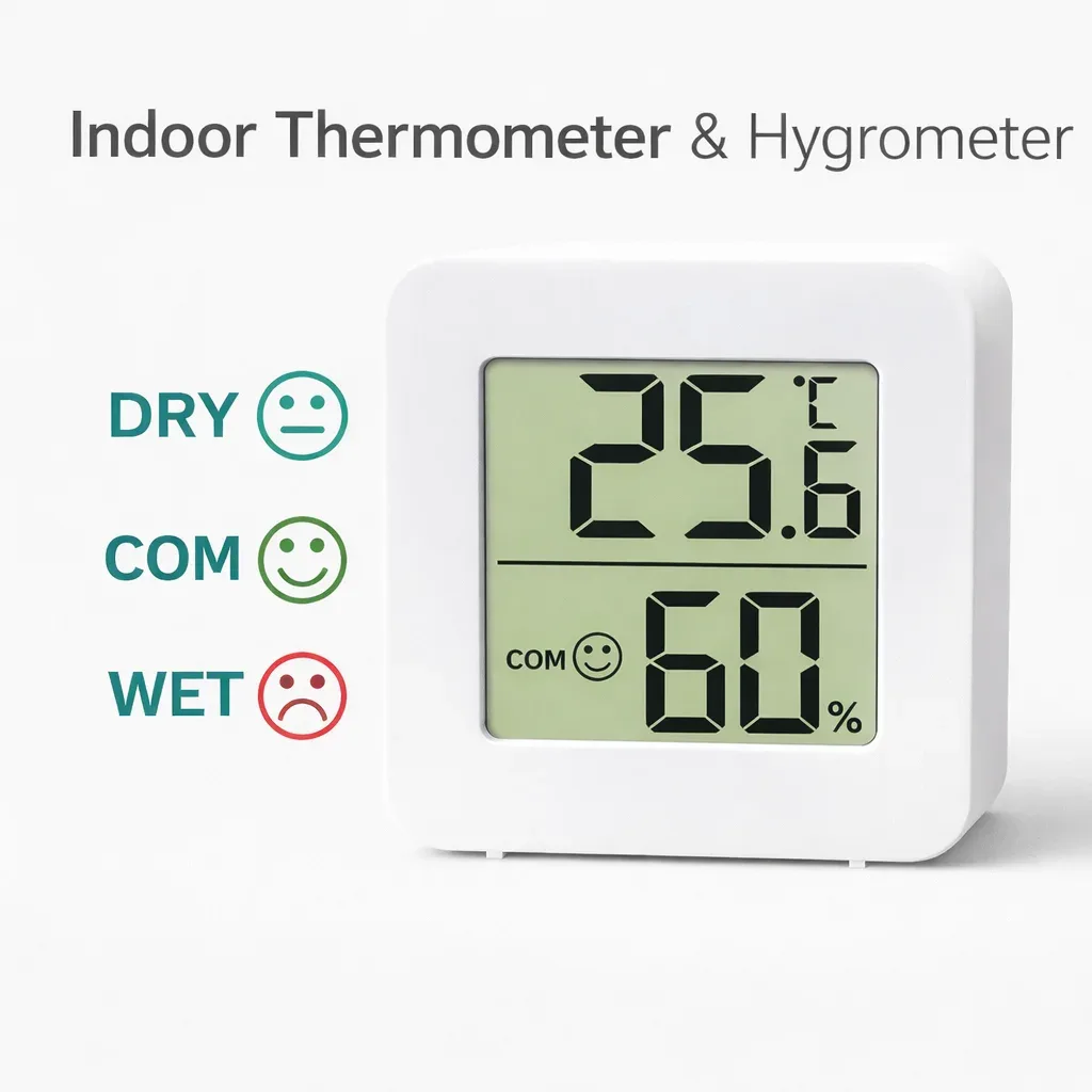 Mini thermomètre et hygromètre numérique d'intérieur