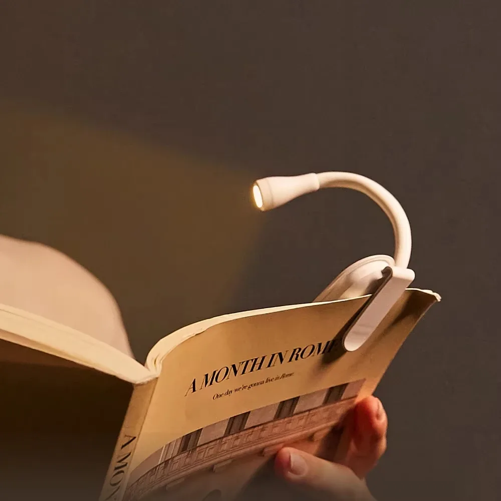 Mini lampe de lecture LED rechargeable à clip - 3 modes de couleur - Image 2
