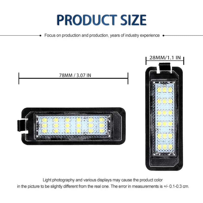 Éclairage de plaque d'immatriculation LED Canbus pour Seat Leon MK3 (5F/SC) 2012-2020 - Lot de 2 - Image 5