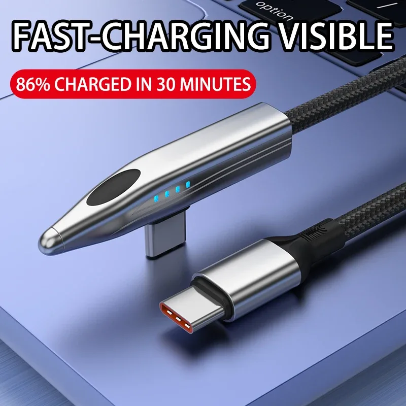 Câble USB-C vers USB-C NNBILI 240W PD coudé à 90° pour MacBook, iPhone et Samsung - Image 3