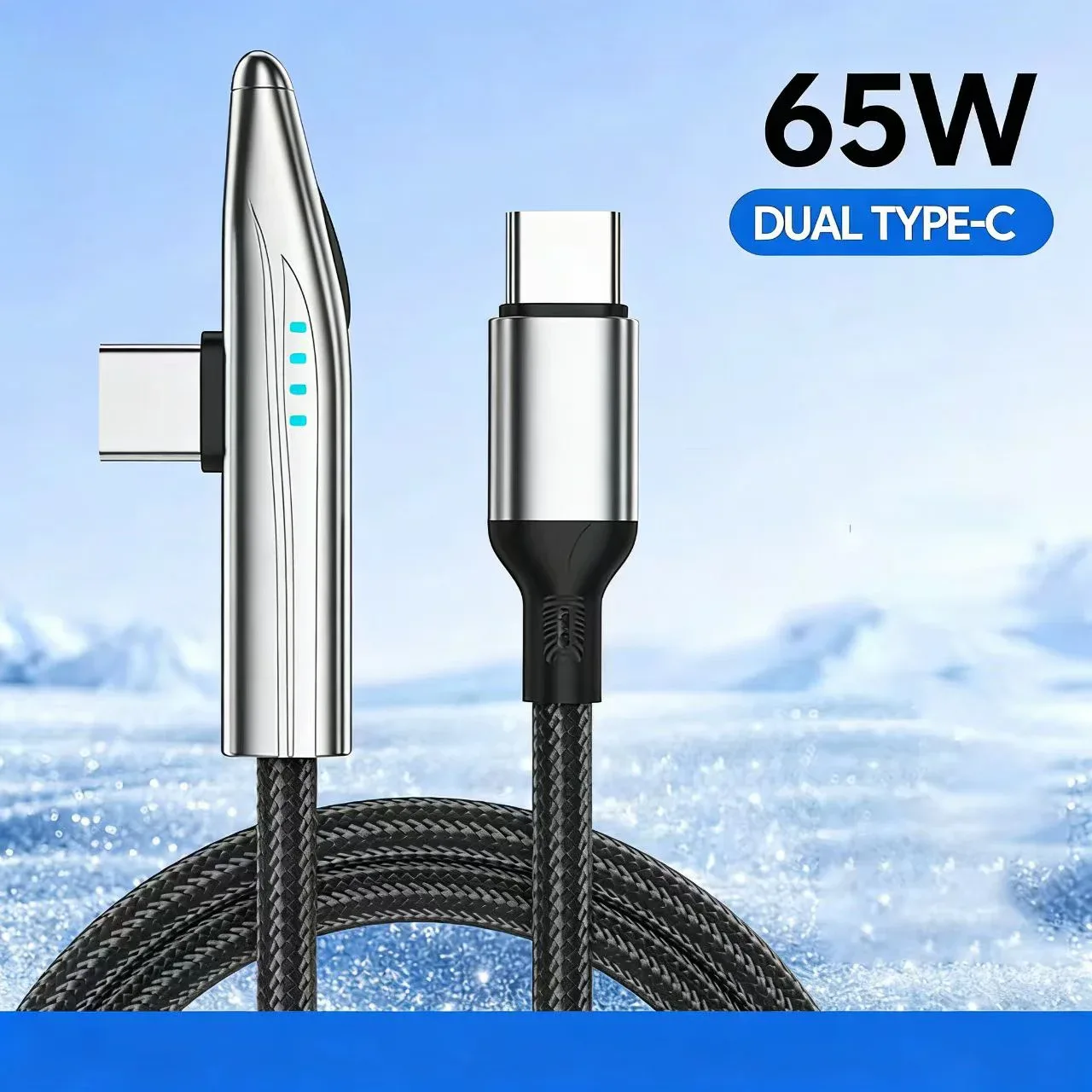 Câble USB-C vers USB-C NNBILI 240W PD coudé à 90° pour MacBook, iPhone et Samsung slide 7