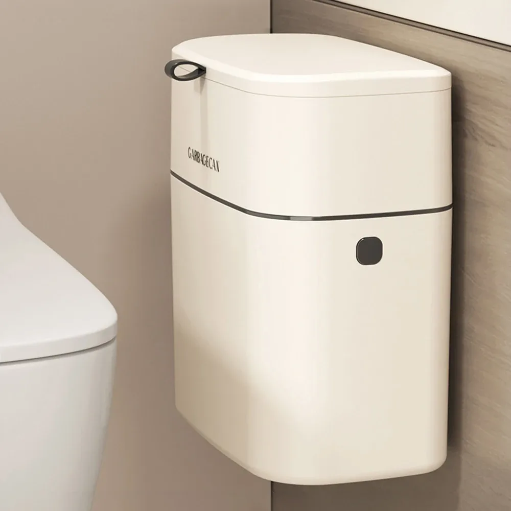 Poubelle de cuisine murale 8L avec couvercle - Fixation sans perçage slide 6