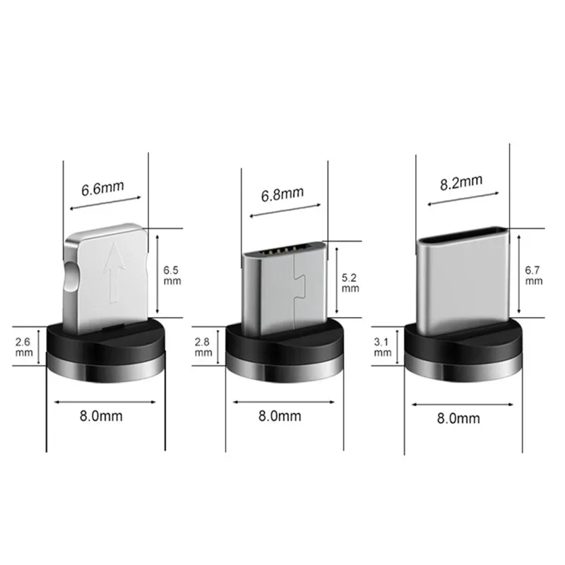 Embouts Magnétiques pour Câbles de Charge Micro-USB et USB Type-C - Rotation 360° - Image 5