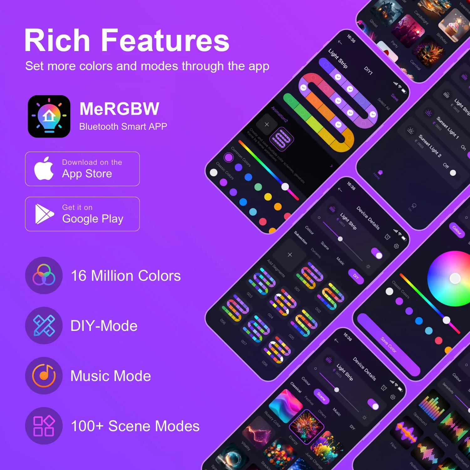 Lettre Lumineuse LED RGBW avec Synchronisation Musicale et Contrôle via Application - Image 3