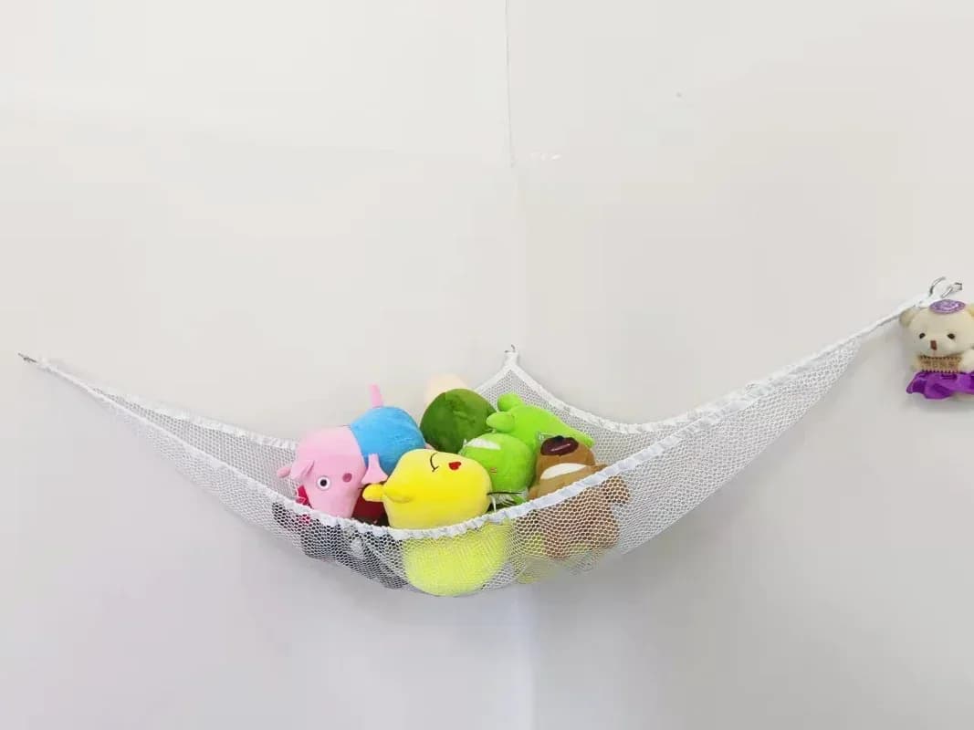 Hamac de rangement pour peluches et jouets - Filet en maille pour chambre d'enfant - Image 4
