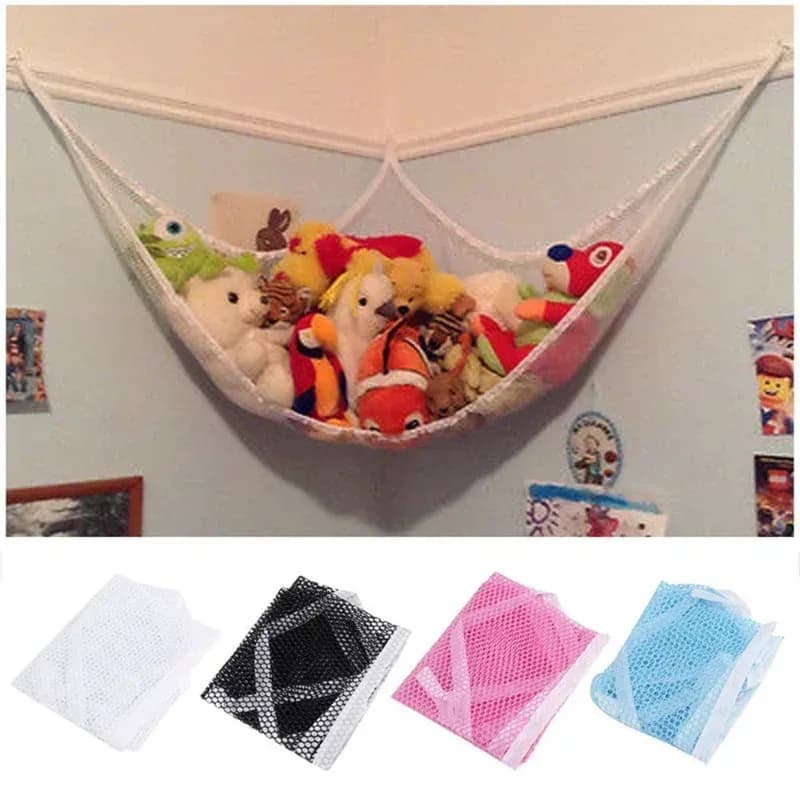 Hamac de rangement pour peluches et jouets - Filet en maille pour chambre d'enfant - Image 3