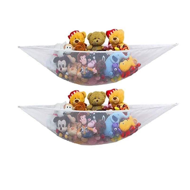 Hamac de rangement pour peluches et jouets - Filet en maille pour chambre d'enfant - Image 6