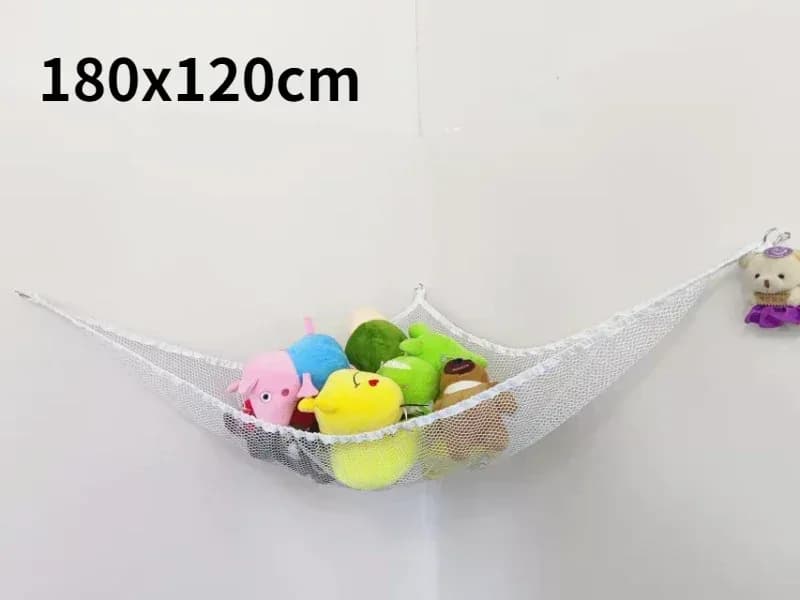 Hamac de rangement pour peluches et jouets - Filet en maille pour chambre d'enfant slide 11