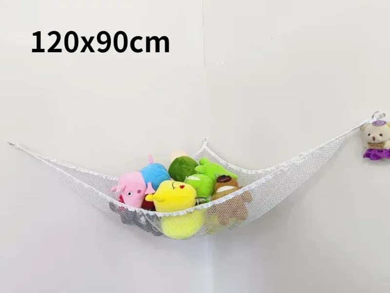 Hamac de rangement pour peluches et jouets - Filet en maille pour chambre d'enfant slide 7