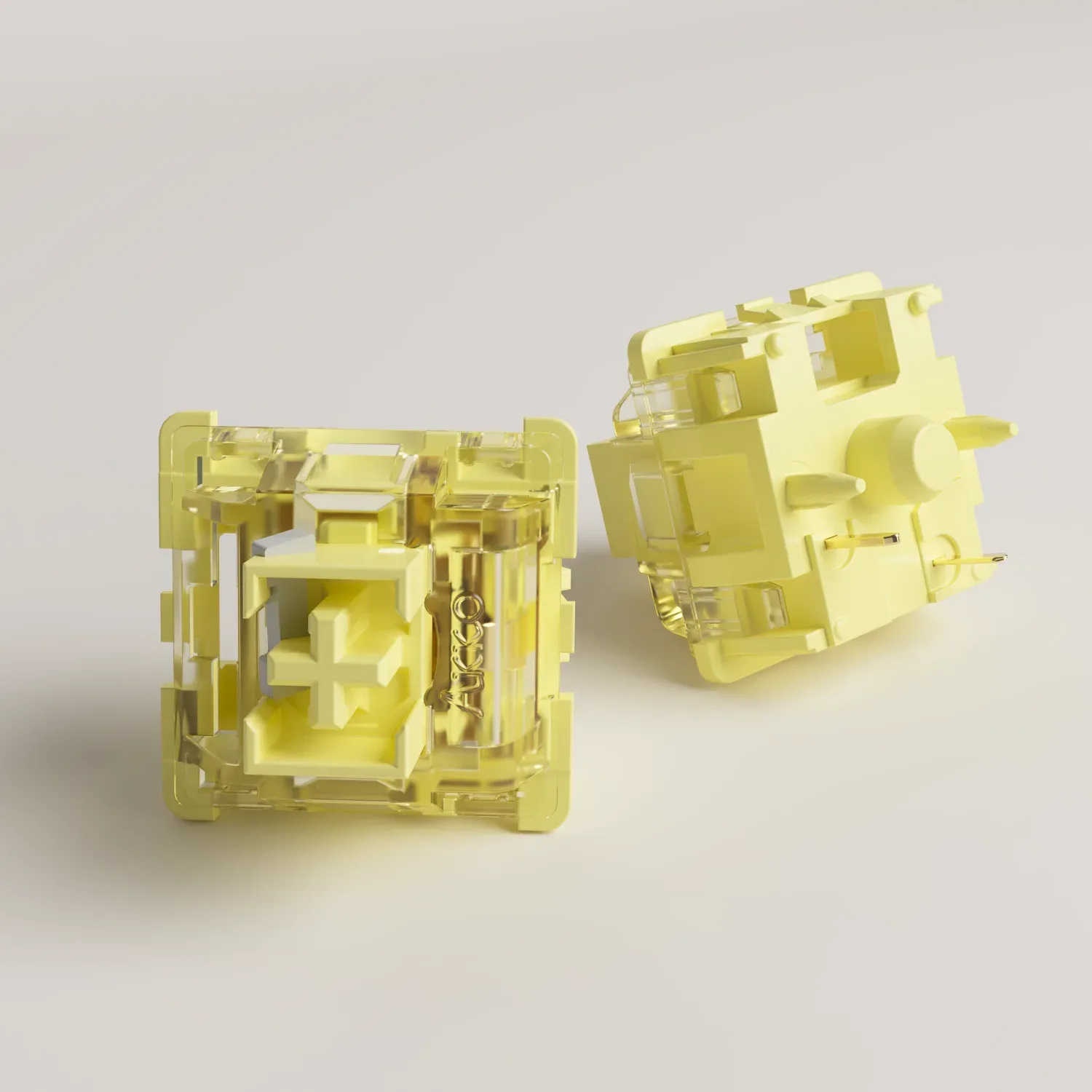 Akko V3 Pro Cream Yellow - Switches Linéaires, Tige Anti-Poussière, 5 Broches, 50gf, 45 pièces - Image 5