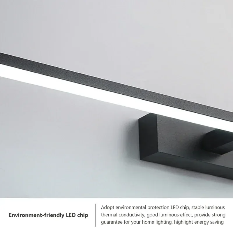 Applique murale LED moderne en aluminium pour miroir HOHardwares - 3 couleurs - Image 4