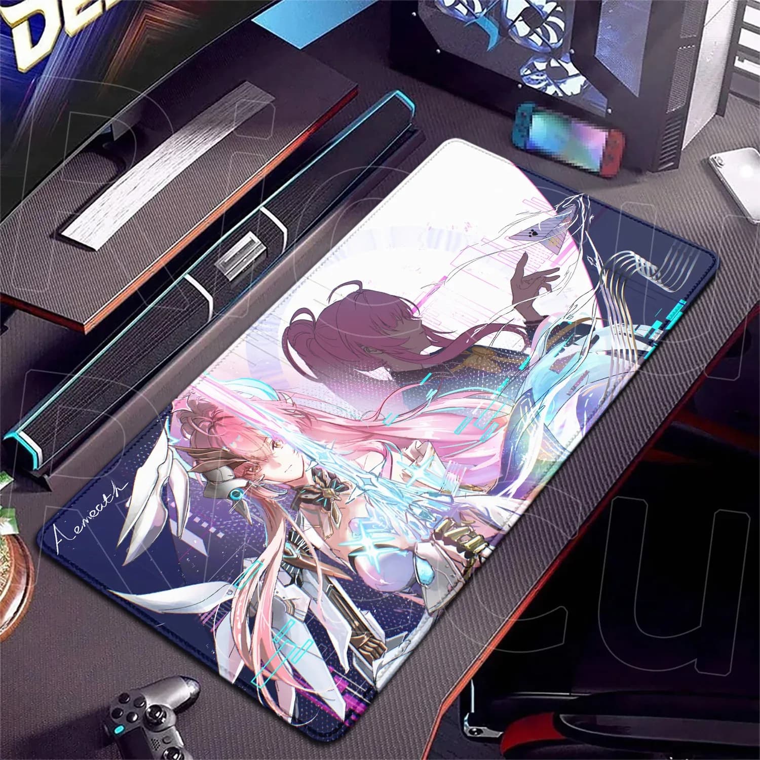 Tapis de souris gaming XXL Wuthering Waves - Aemeath - Impression HD slide 7