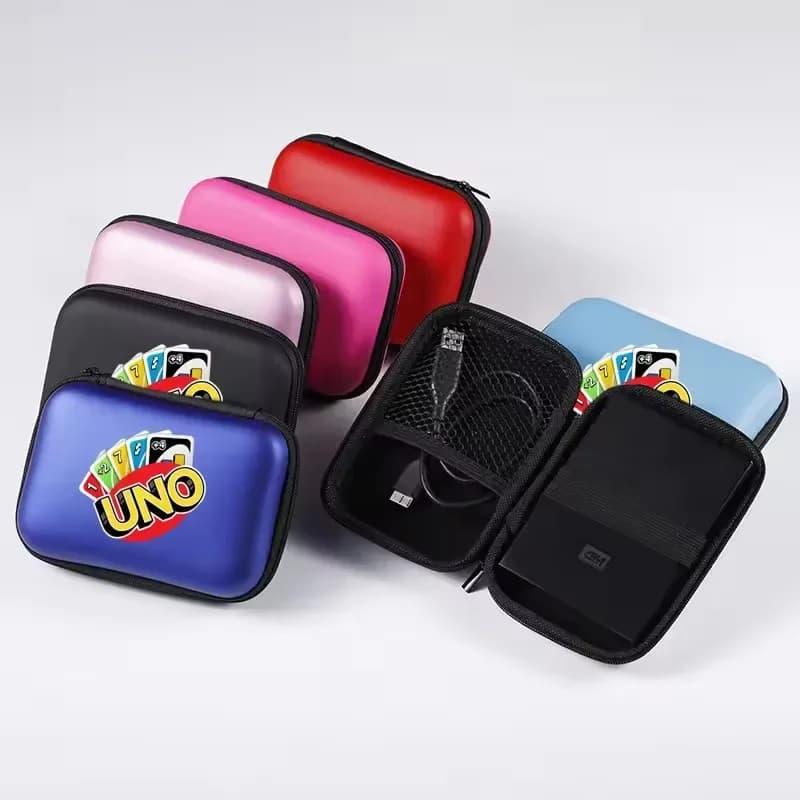 Étui de rangement zippé pour cartes UNO avec mousqueton